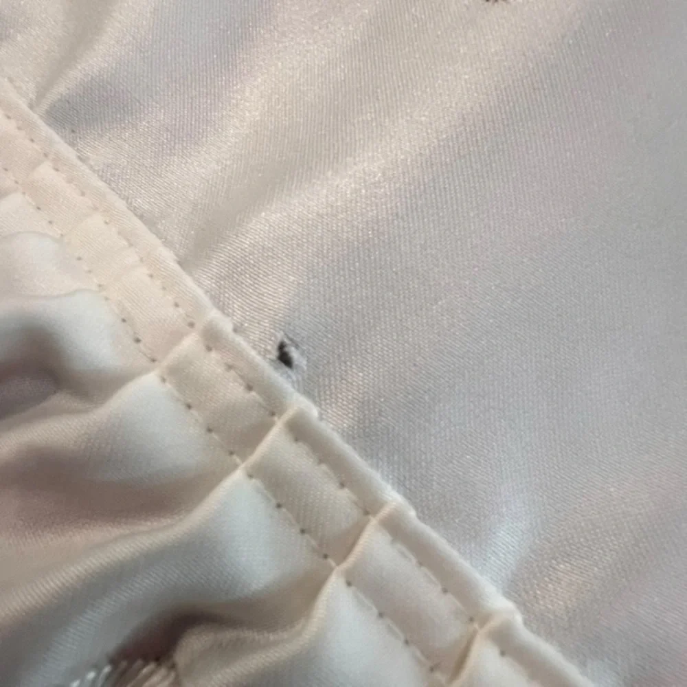 Embroidered Floral‎ Satin/Silky Brown  White Pillow Sham Ruffles 20x26 Standard